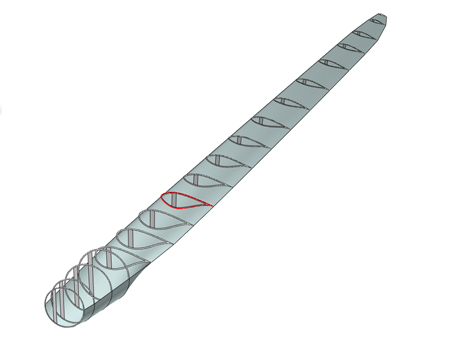 Source: https://sourgeforge.net/qblade Saab Wind Turbine Blade