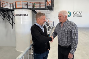(L-R) David Fletcher CEO GEV Group and Michael Biddle CEO Rigcom L R David Fletcher CEO GEV Group and Michael Biddle CEO Rigcom