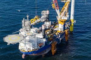 Van Oord installs first turbine at South Fork offshore wind farm Van Oord installs first turbine at South Fork offshore wind farm 300 200