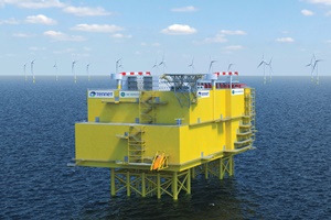 Artist impression of the 2GW HVDC Platform v4 TenneT 2