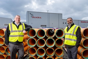 (L to R) Fraser Milne, Engineering and Projects Director and Dr Aneel Gill, Head of Product Innovation and Research & Development at Balmoral Comtec Balmoral Hornsea 3 Contract Award Fraser Milne and Aneel Gill