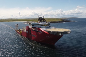 Cable-laying vessels Isaac Newton and Connector will transport and install the cables (courtesy Jan de Nul) Cable laying vessels Isaac Newton and Connector will transport and install the cables courtesy Jan de Nul