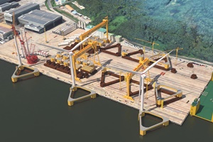 Fabrication scenario for the WindFloat F design at the HSG Sungdong shipyard facility in South Korea Fabrication scenario for th WindFloat F design at the HSG Sungdong shipyard facility in South Korea