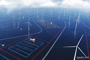 seaweed farm located within a wind farm Photo credit Smartland Landscape Architecture seaweed farm located within a wind farm Photo credit Smartland Landscape Architecture