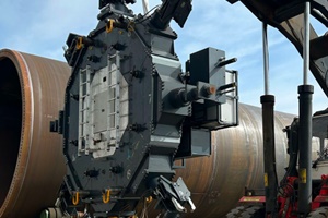 CNC Onsite machine prior to mounting onto the flange small