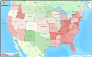 U.S. Wind Energy State Sentiment Permitting Ranking